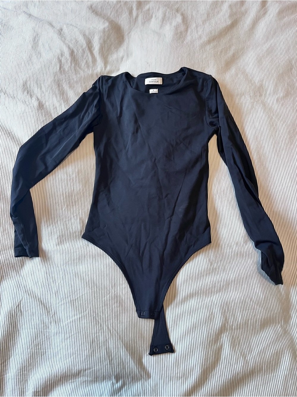 Babaton contour black Long sleeve bodysuit